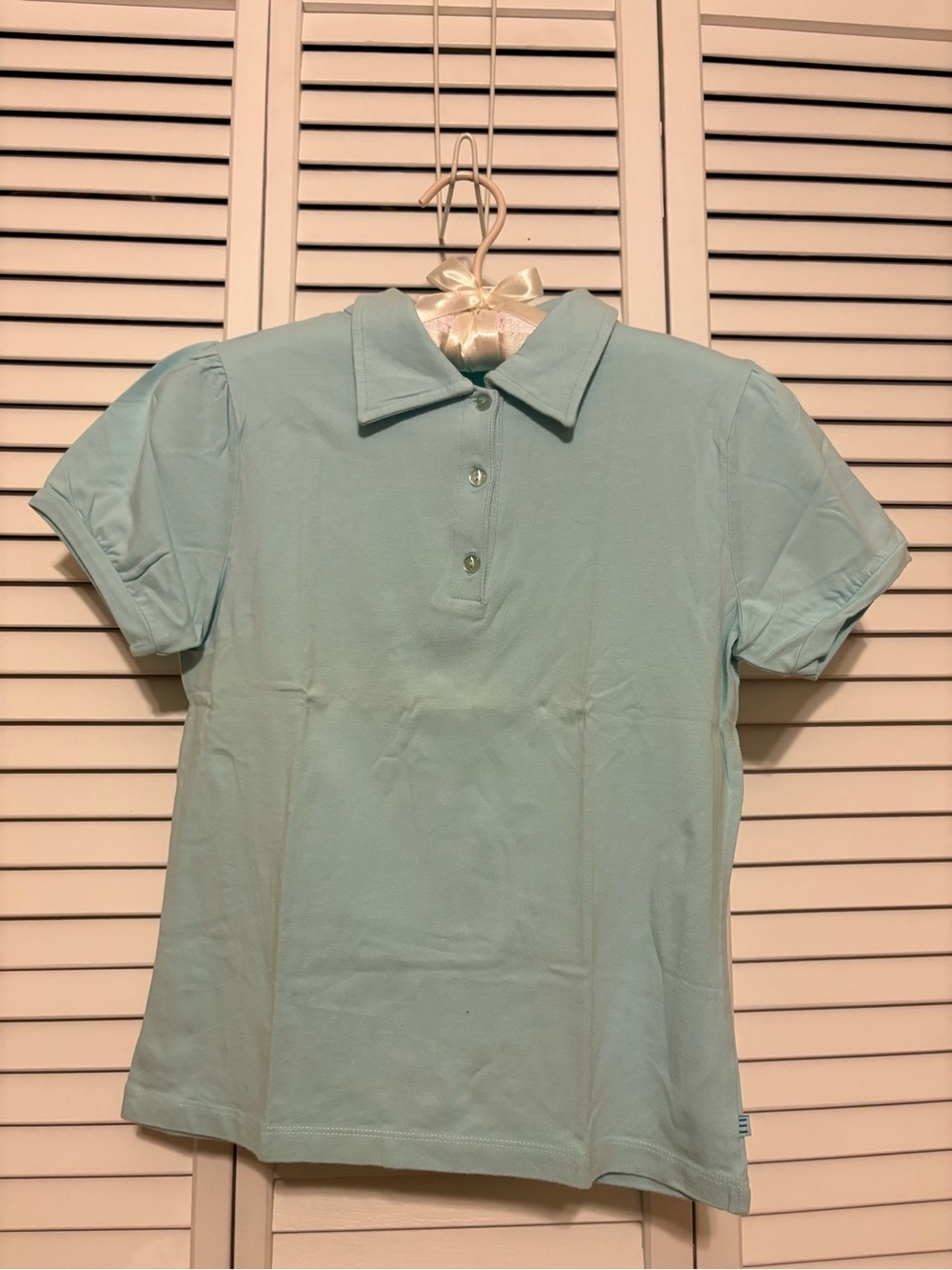 Esprit Light Aqua Short-Sleeve Polo Tee